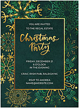 Emerald Snowflakes Invitation D1793U-4B Emerald Snowflakes Invitation D1793U-4B